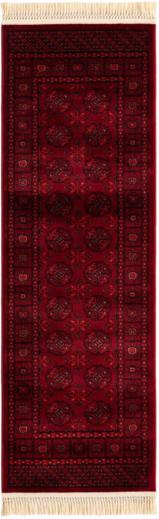 Red 2' x 6' 1 Tekke Runner Area Rug Classic Traditional Vintage Design Carpet for Living Rooms, Dining, Bedrooms, Office Space for Sale at Rug Engine