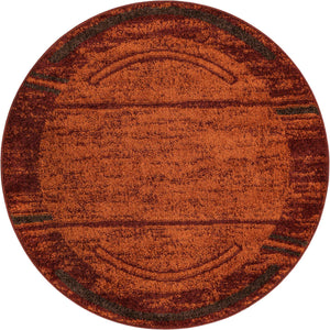 Terracotta 4' 1 x 4' 1 Autumn Round Area Rug 100% Polypropylene Durable Jute Backing Living Dining Room Bedroom Office Modern Decor Carpet for Sale at Rug Engine