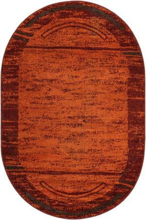 Terracotta 4' 1 x 6' 1 Autumn Oval Area Rug 100% Polypropylene Durable Jute Backing Living Dining Room Bedroom Office Modern Decor Carpet for Sale at Rug Engine