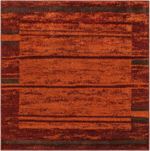 Terracotta 5' 3 x 5' 3 Autumn Square Area Rug 100% Polypropylene Durable Jute Backing Living Dining Room Bedroom Office Modern Decor Carpet for Sale at Rug Engine