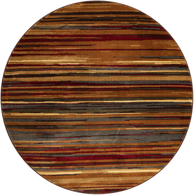 Beige 5' 3 x 5' 3 Barista Round Area Rug 100% Polypropylene Abstract Modern Geometric Carpet for Living Room Dining Office Dorm Room Decor for Sale at Rug Engine