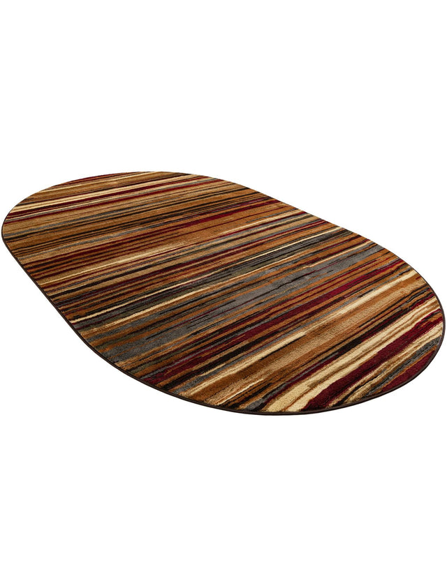 Beige 6' 1 x 9' Barista Oval Area Rug 100% Polypropylene Abstract Modern Geometric Carpet for Living Room Dining Office Dorm Room Decor for Sale at Rug Engine