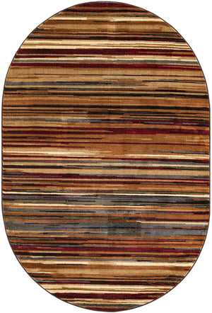 Beige 6' 1 x 9' Barista Oval Area Rug 100% Polypropylene Abstract Modern Geometric Carpet for Living Room Dining Office Dorm Room Decor for Sale at Rug Engine
