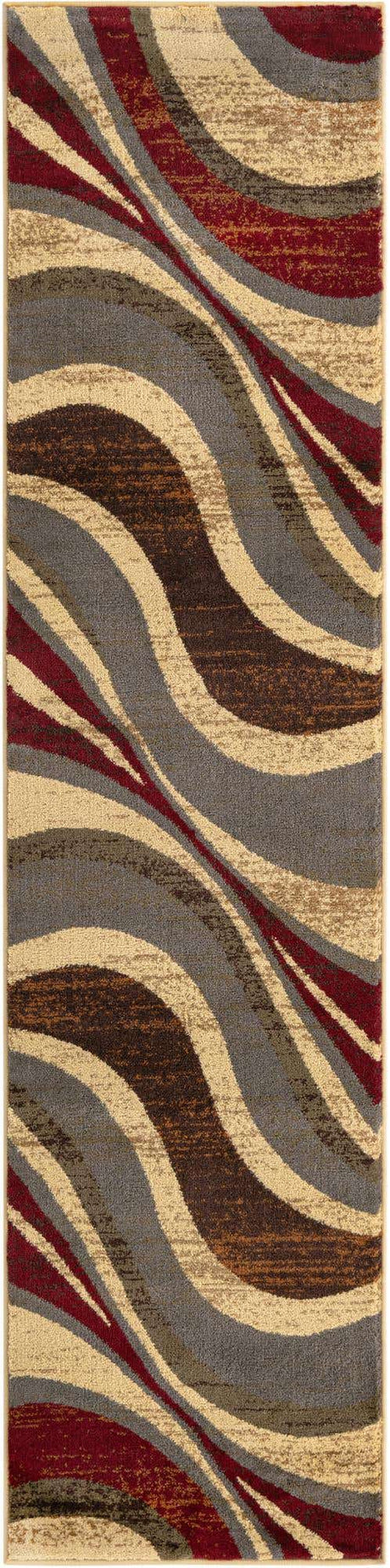 Beige 2' x 8' Barista Runner Area Rug 100% Polypropylene Abstract Modern Geometric Carpet for Living Room Dining Office Dorm Room Decor for Sale at Rug Engine