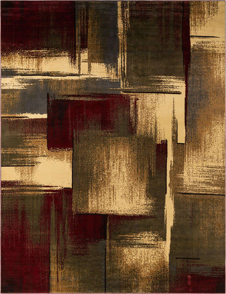 Multicolor 10' x 13' 1 Barista Rectangle Area Rug 100% Polypropylene Abstract Modern Geometric Carpet for Living Room Dining Office Dorm Room Decor for Sale at Rug Engine