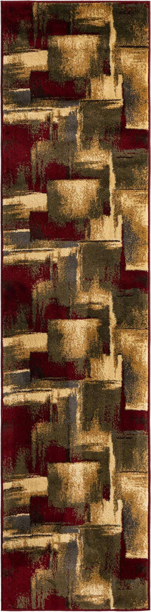 Multicolor 2' x 8' Barista Runner Area Rug 100% Polypropylene Abstract Modern Geometric Carpet for Living Room Dining Office Dorm Room Decor for Sale at Rug Engine