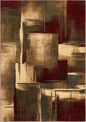 Multicolor 7' 10 x 11' Barista Rectangle Area Rug 100% Polypropylene Abstract Modern Geometric Carpet for Living Room Dining Office Dorm Room Decor for Sale at Rug Engine