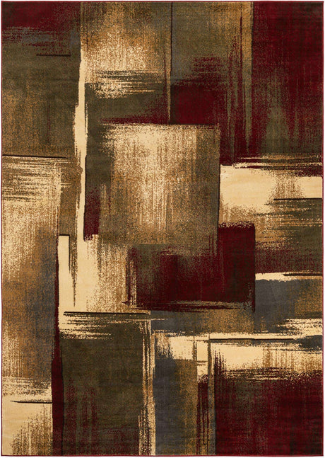 Multicolor 7' 10 x 11' Barista Rectangle Area Rug 100% Polypropylene Abstract Modern Geometric Carpet for Living Room Dining Office Dorm Room Decor for Sale at Rug Engine