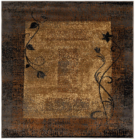 Beige 5' 3 x 5' 3 Barista Square Area Rug 100% Polypropylene Abstract Modern Geometric Carpet for Living Room Dining Office Dorm Room Decor for Sale at Rug Engine
