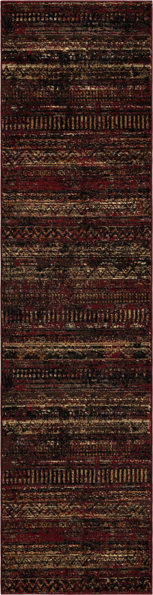 Burgundy 2' 7 x 10' Saturn Runner Area Rug Stain Resistant Easy Clean Classic Vintage Design Durable Carpet for Affordable Home Interiors for Sale at Rug Engine