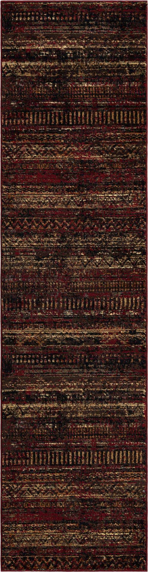 Burgundy 2' 7 x 10' Saturn Runner Area Rug Stain Resistant Easy Clean Classic Vintage Design Durable Carpet for Affordable Home Interiors for Sale at Rug Engine