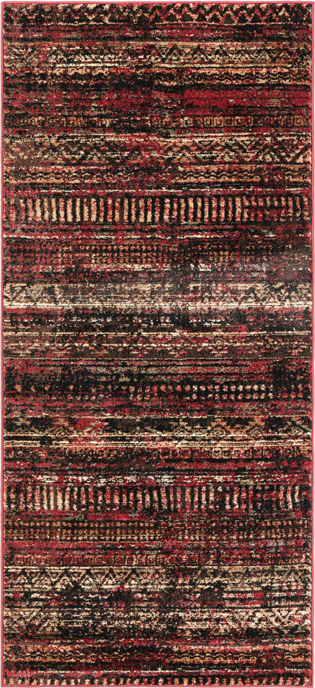 Burgundy 3' 1 x 5' 3 Saturn Rectangle Area Rug Stain Resistant Easy Clean Classic Vintage Design Durable Carpet for Affordable Home Interiors for Sale at Rug Engine