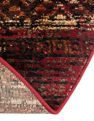 Burgundy 5' 3 x 8' Saturn Oval Area Rug Stain Resistant Easy Clean Classic Vintage Design Durable Carpet for Affordable Home Interiors for Sale at Rug Engine