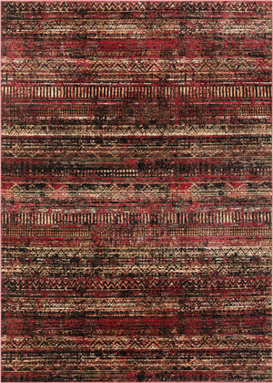 Burgundy 7' 10 x 11' Saturn Rectangle Area Rug Stain Resistant Easy Clean Classic Vintage Design Durable Carpet for Affordable Home Interiors for Sale at Rug Engine