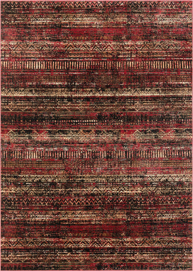 Burgundy 7' 10 x 11' Saturn Rectangle Area Rug Stain Resistant Easy Clean Classic Vintage Design Durable Carpet for Affordable Home Interiors for Sale at Rug Engine