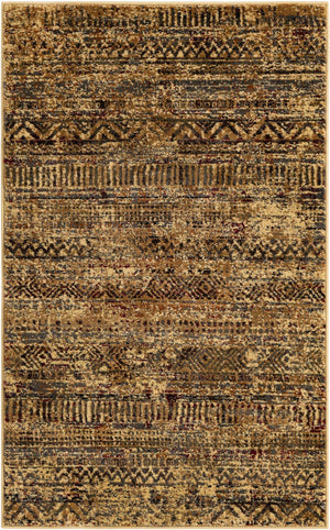 Beige 3' 1 x 5' 3 Saturn Rectangle Area Rug Stain Resistant Easy Clean Classic Vintage Design Durable Carpet for Affordable Home Interiors for Sale at Rug Engine