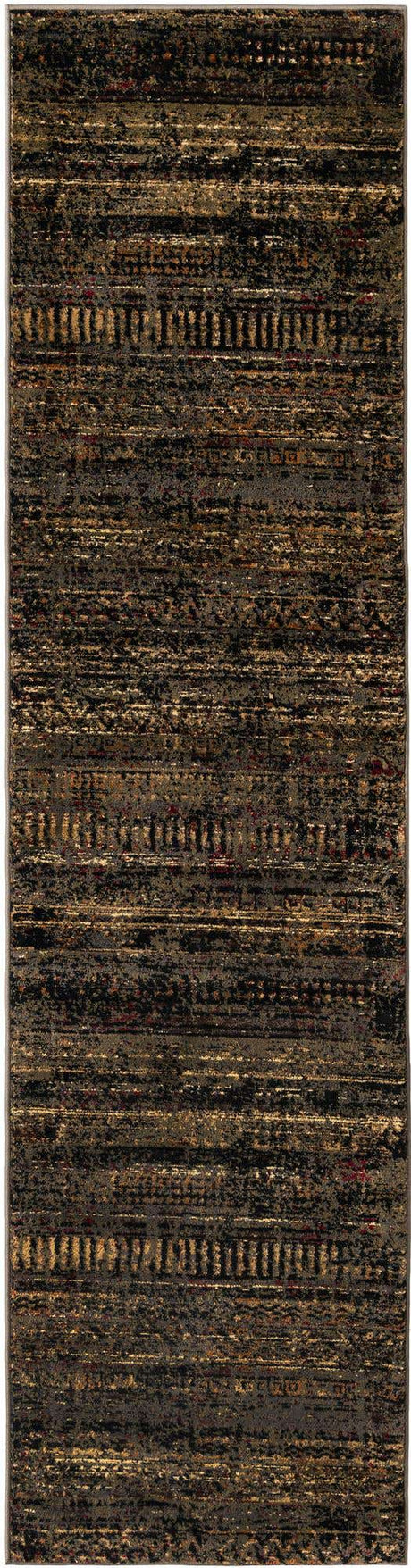 Blue 2' 7 x 10' Saturn Runner Area Rug Stain Resistant Easy Clean Classic Vintage Design Durable Carpet for Affordable Home Interiors for Sale at Rug Engine