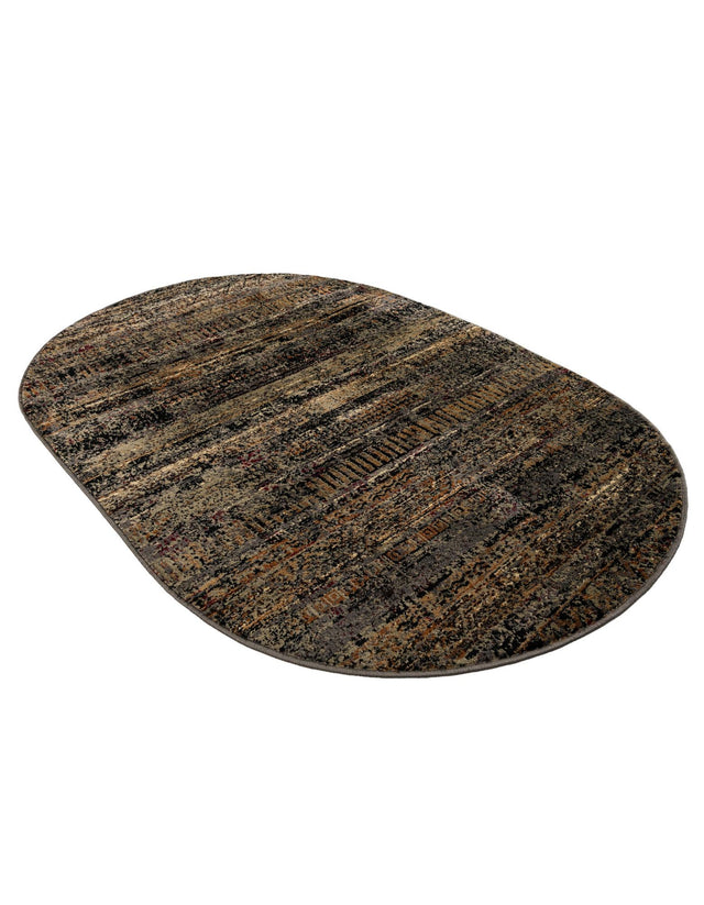Blue 4' 1 x 6' 1 Saturn Oval Area Rug Stain Resistant Easy Clean Classic Vintage Design Durable Carpet for Affordable Home Interiors for Sale at Rug Engine
