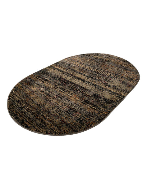 Blue 4' 1 x 6' 1 Saturn Oval Area Rug Stain Resistant Easy Clean Classic Vintage Design Durable Carpet for Affordable Home Interiors for Sale at Rug Engine