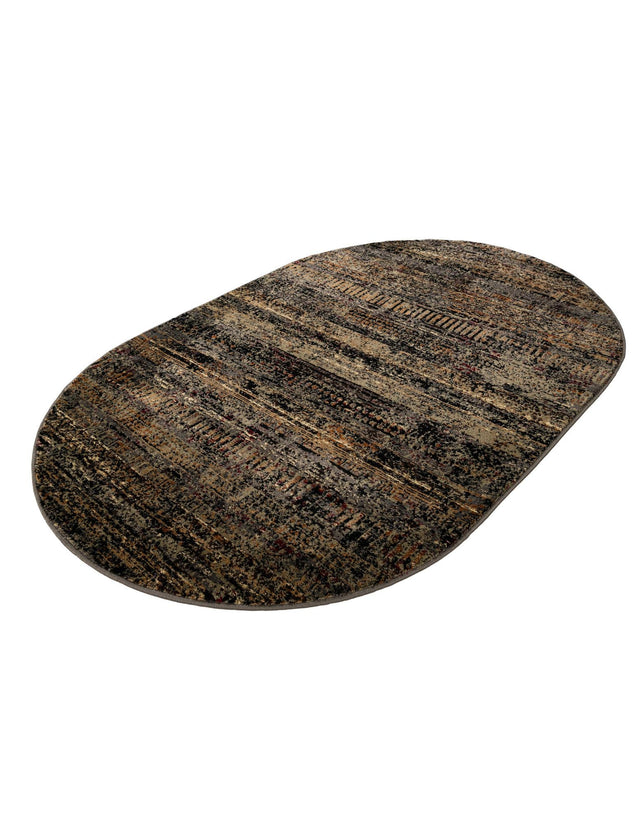 Blue 4' 1 x 6' 1 Saturn Oval Area Rug Stain Resistant Easy Clean Classic Vintage Design Durable Carpet for Affordable Home Interiors for Sale at Rug Engine