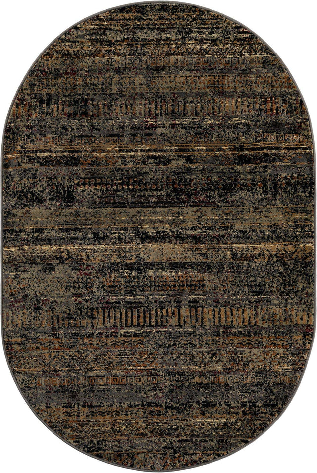 Blue 4' 1 x 6' 1 Saturn Oval Area Rug Stain Resistant Easy Clean Classic Vintage Design Durable Carpet for Affordable Home Interiors for Sale at Rug Engine
