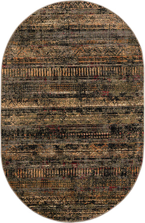Blue 5' 3 x 8' Saturn Oval Area Rug Stain Resistant Easy Clean Classic Vintage Design Durable Carpet for Affordable Home Interiors for Sale at Rug Engine