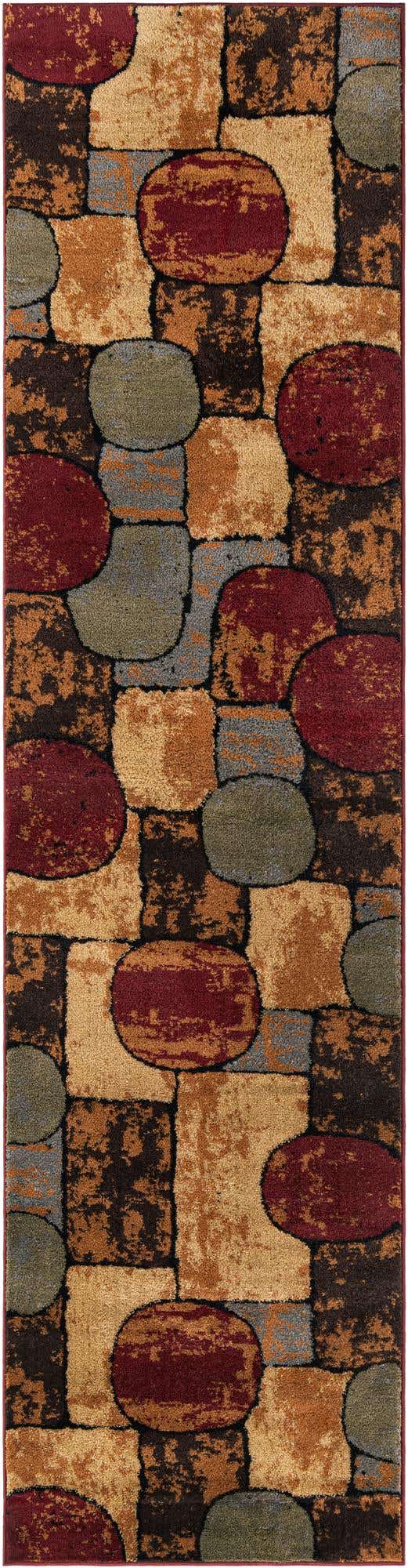 Multicolor 2' 7 x 10' Cafe Runner Area Rug 100% Polypropylene With Cotton Backing Modern Abstract Design Carpet for Home Living Room Dining Office Decor for Sale at Rug Engine