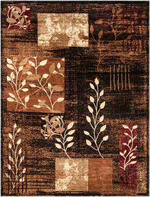 Brown 10' x 13' 1 Cafe Rectangle Area Rug 100% Polypropylene With Cotton Backing Modern Abstract Design Carpet for Home Living Room Dining Office Decor for Sale at Rug Engine