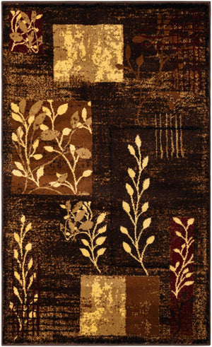 Brown 3' 1 x 5' 3 Cafe Rectangle Area Rug 100% Polypropylene With Cotton Backing Modern Abstract Design Carpet for Home Living Room Dining Office Decor for Sale at Rug Engine