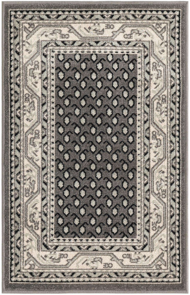 Gray 2' x 3' 1 Williamsburg Rectangle Area Rug 100% Polypropylene With Cotton Backing Durable Easy Clean Stain Resistant Carpet for Sale at Rug Engine
