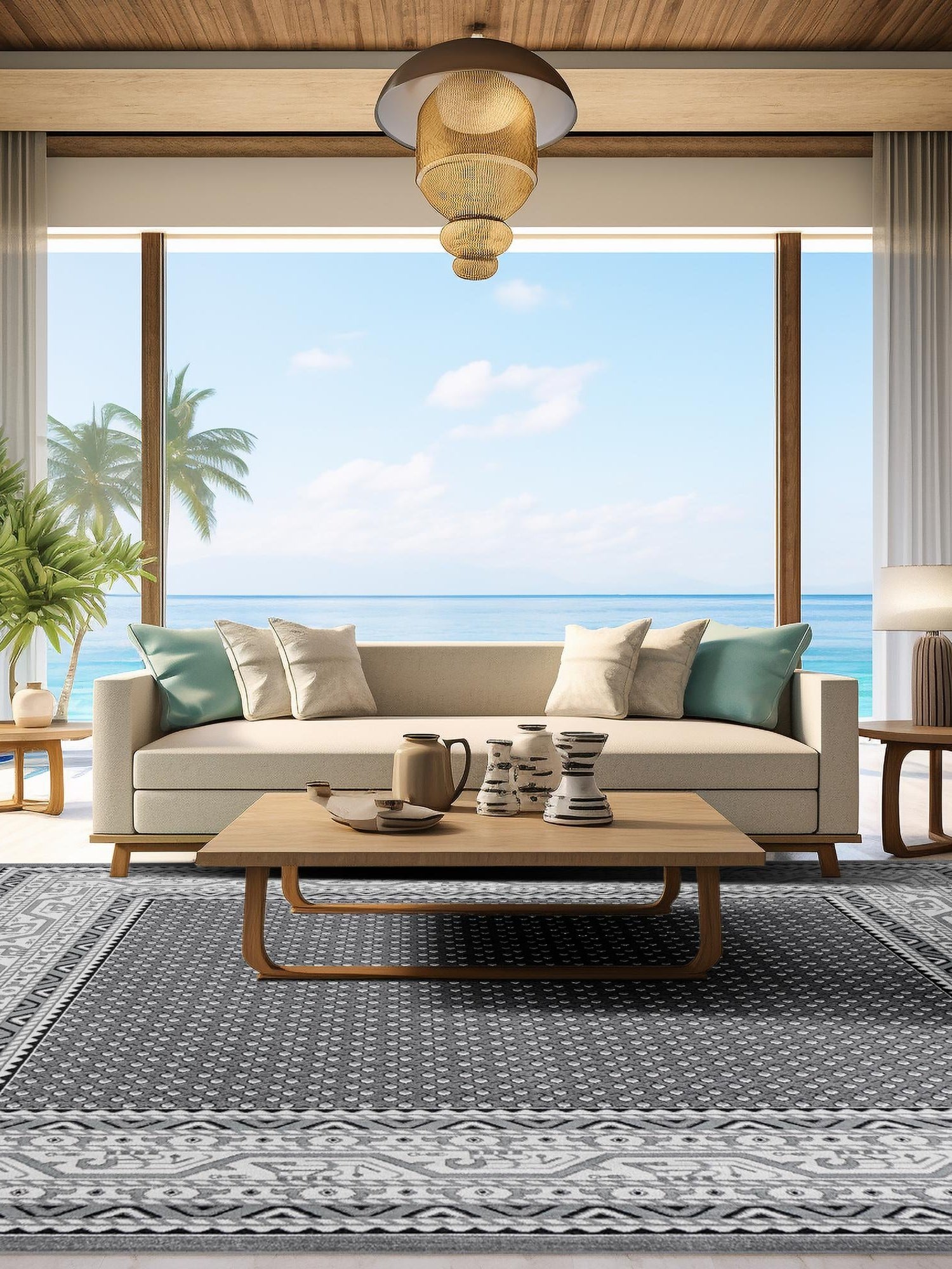 Gray 7' 10 x 7' 10 Williamsburg Square Area Rug 100% Polypropylene With Cotton Backing Durable Easy Clean Stain Resistant Carpet for Sale at Rug Engine