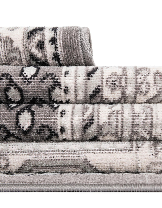 Gray 12' x 12' Williamsburg Square Area Rug 100% Polypropylene With Cotton Backing Durable Easy Clean Stain Resistant Carpet for Sale at Rug Engine