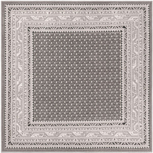 Gray 5' 3 x 5' 3 Williamsburg Square Area Rug 100% Polypropylene With Cotton Backing Durable Easy Clean Stain Resistant Carpet for Sale at Rug Engine