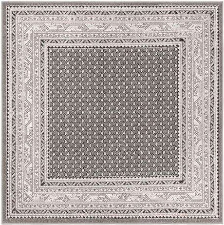 Gray 5' 3 x 5' 3 Williamsburg Square Area Rug 100% Polypropylene With Cotton Backing Durable Easy Clean Stain Resistant Carpet for Sale at Rug Engine