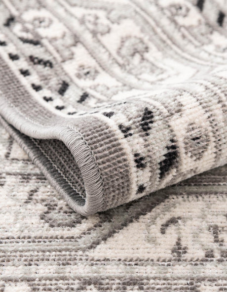 Gray 7' 10 x 10' Williamsburg Oval Area Rug 100% Polypropylene With Cotton Backing Durable Easy Clean Stain Resistant Carpet for Sale at Rug Engine