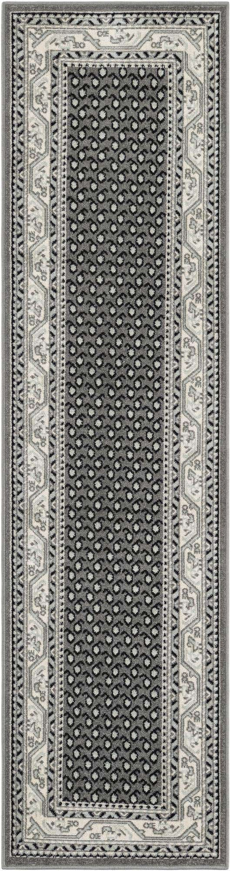 Gray 2' x 8' Williamsburg Runner Area Rug 100% Polypropylene With Cotton Backing Durable Easy Clean Stain Resistant Carpet for Sale at Rug Engine