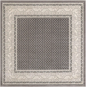 Gray 7' 10 x 7' 10 Williamsburg Square Area Rug 100% Polypropylene With Cotton Backing Durable Easy Clean Stain Resistant Carpet for Sale at Rug Engine
