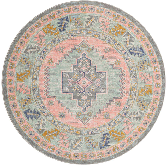 Pink 6' 1 x 6' 1 Whitney Round Area Rug