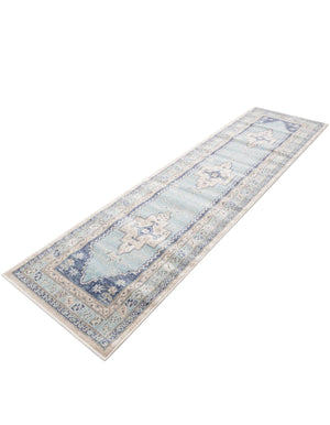 Sky blue 2' 7 x 10' Whitney Runner Area Rug