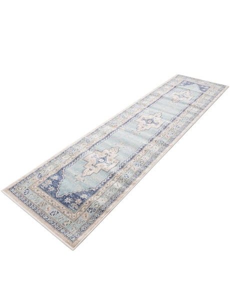Sky blue 2' 7 x 10' Whitney Runner Area Rug