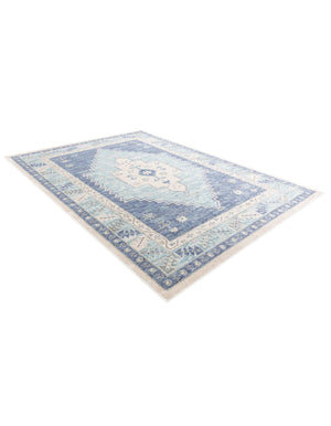Sky blue 7' 10 x 11' Whitney Rectangle Area Rug
