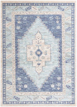 Sky blue 7' 10 x 11' Whitney Rectangle Area Rug