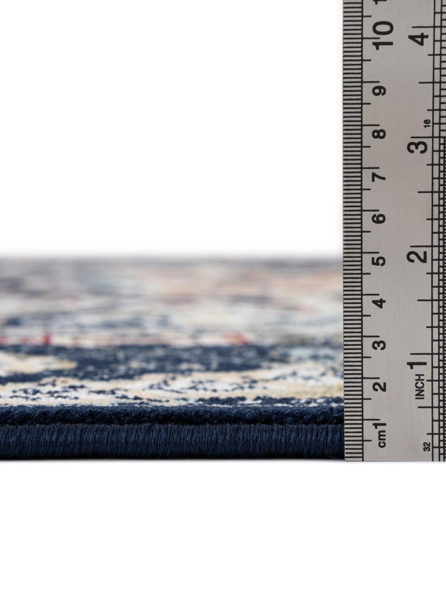 Navy Blue 7' 10 x 7' 10 Narenj Square Area Rug 85% Polypropylene & 15% Polyester Traditional Classic Carpet for Living, Dining, Bedrooms, Office for Sale at Rug Engine