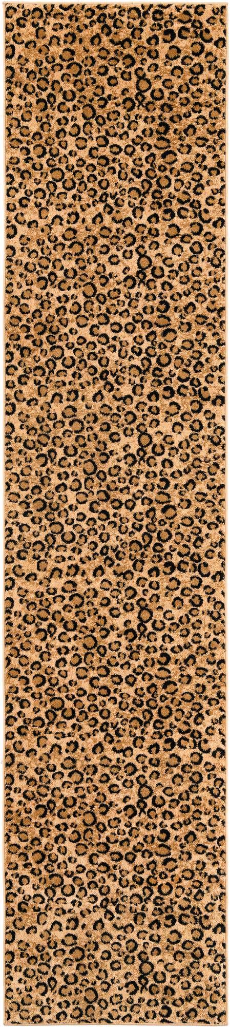 Light Brown 2' 7 x 12' Wildlife Runner Area Rug Animal Print Safari Jungle Inspired Carpet for Unique Modern Interior Design for Sale at Rug Engine