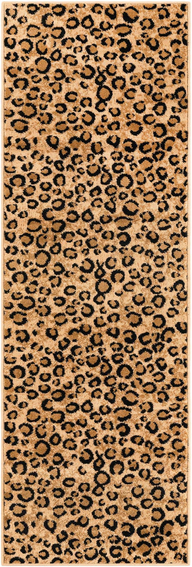 Light Brown 2' x 6' 1 Wildlife Runner Area Rug Animal Print Safari Jungle Inspired Carpet for Unique Modern Interior Design for Sale at Rug Engine