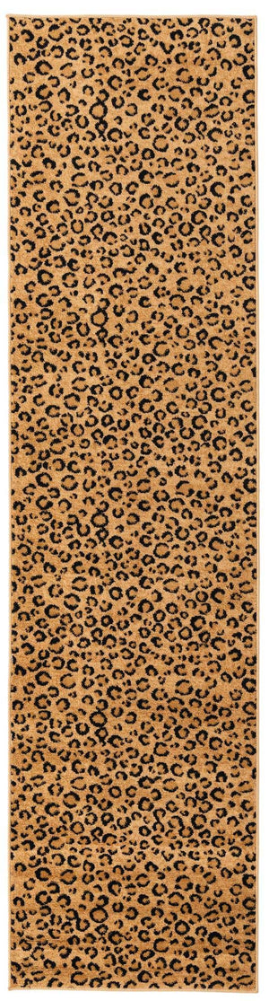 Light Brown 2' x 8' Wildlife Runner Area Rug Animal Print Safari Jungle Inspired Carpet for Unique Modern Interior Design for Sale at Rug Engine