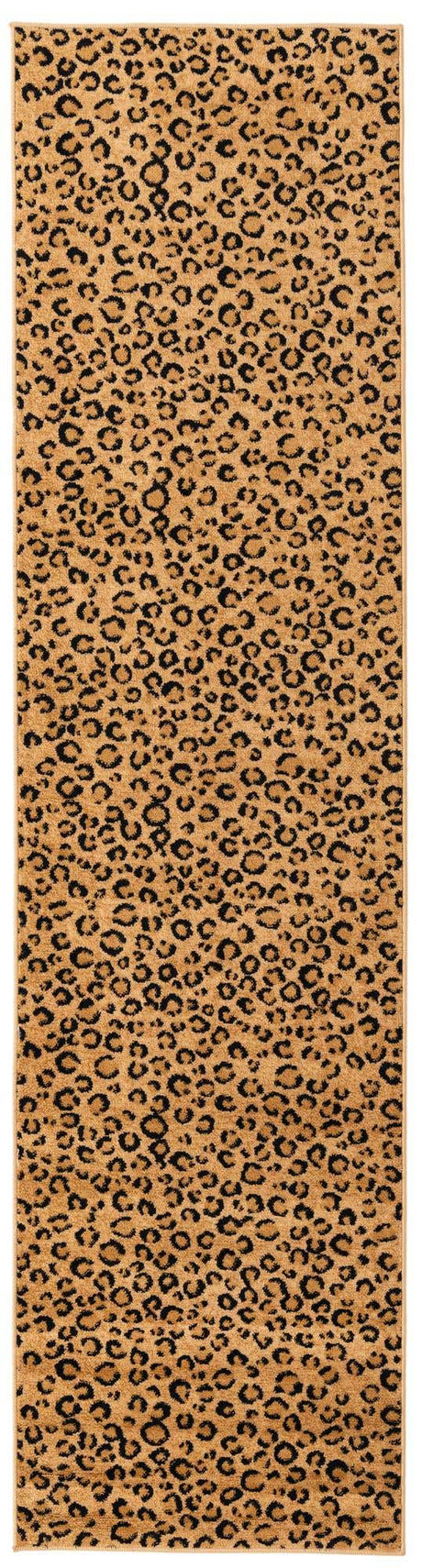 Light Brown 2' x 8' Wildlife Runner Area Rug Animal Print Safari Jungle Inspired Carpet for Unique Modern Interior Design for Sale at Rug Engine