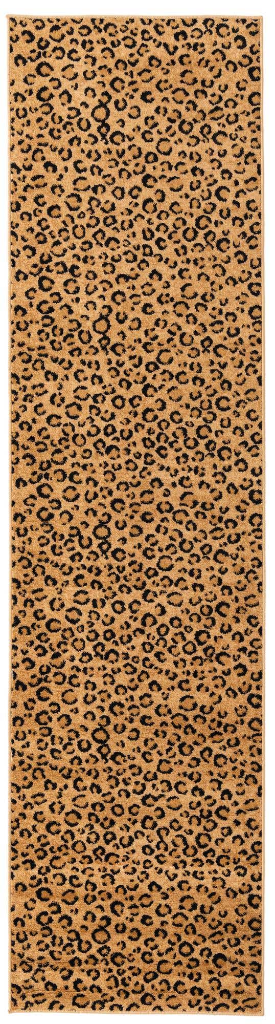 Light Brown 2' x 8' Wildlife Runner Area Rug Animal Print Safari Jungle Inspired Carpet for Unique Modern Interior Design for Sale at Rug Engine
