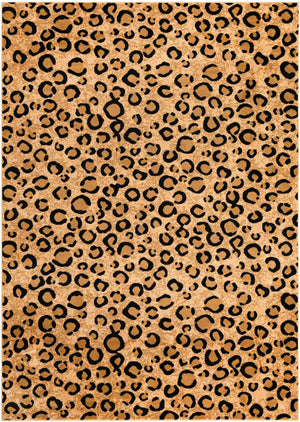 Light Brown 7' 10 x 11' Wildlife Rectangle Area Rug Animal Print Safari Jungle Inspired Carpet for Unique Modern Interior Design for Sale at Rug Engine