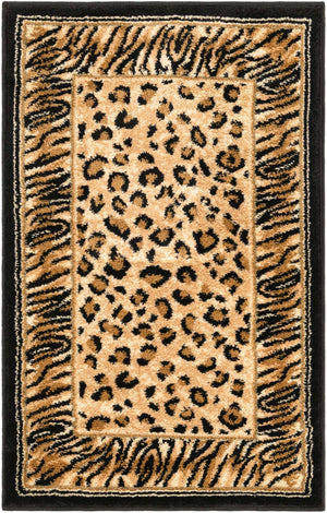 Light Brown 2' x 3' 1 Wildlife Rectangle Area Rug Animal Print Safari Jungle Inspired Carpet for Unique Modern Interior Design for Sale at Rug Engine